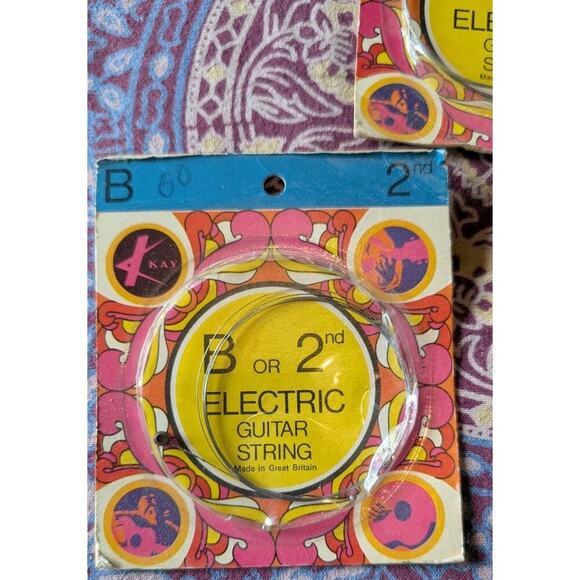 Vintage 1970s Old Case Candy Kay Classic Electric Guitar String B Or 2nd - Picture 8 of 8